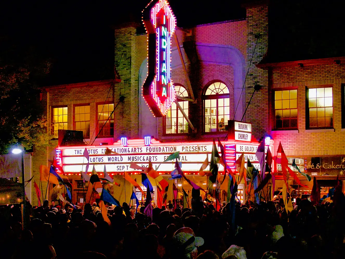 crowd in front of theatre